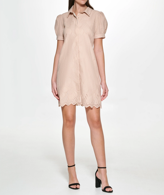 Embroidered Cotton Camper Dress