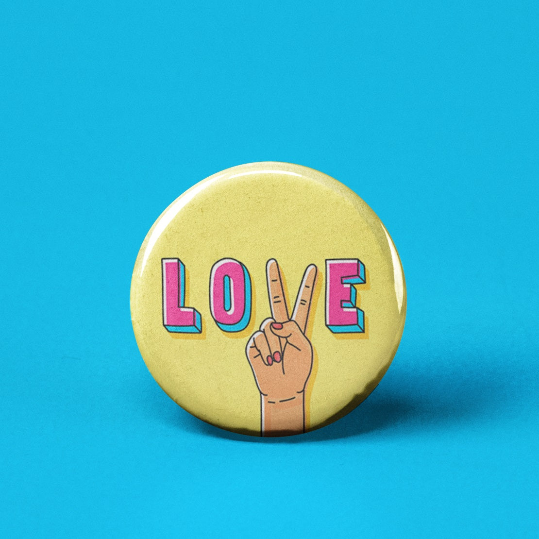 Love and Peace Pin Back Button