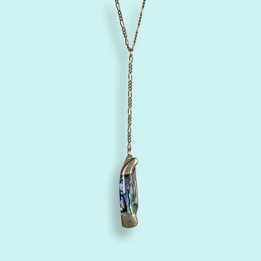 Shell Handled Y-Drop Knife Necklace